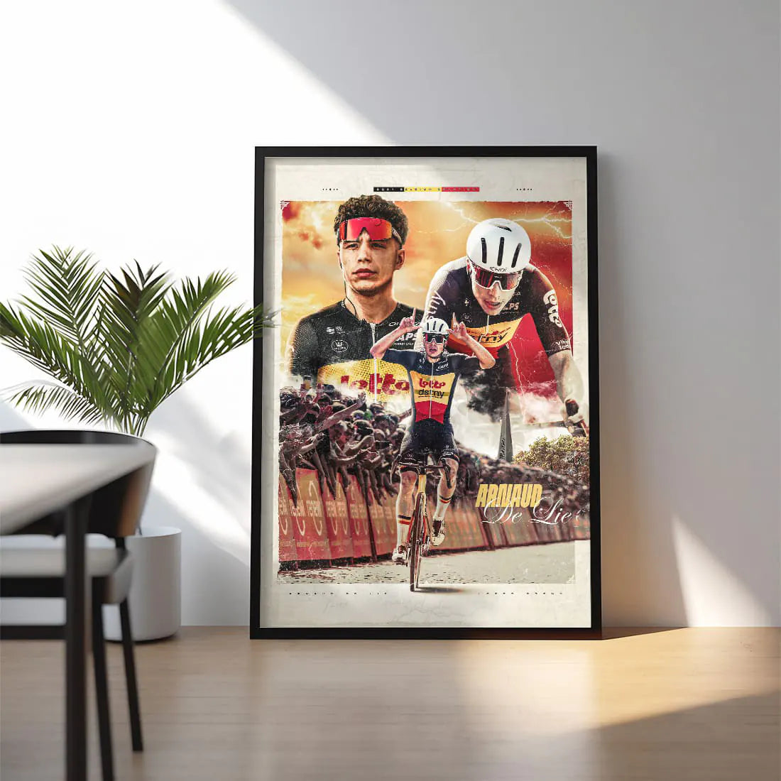Poster Encadré - Arnaud De Lie  ( Champion de Belgique 2024 )