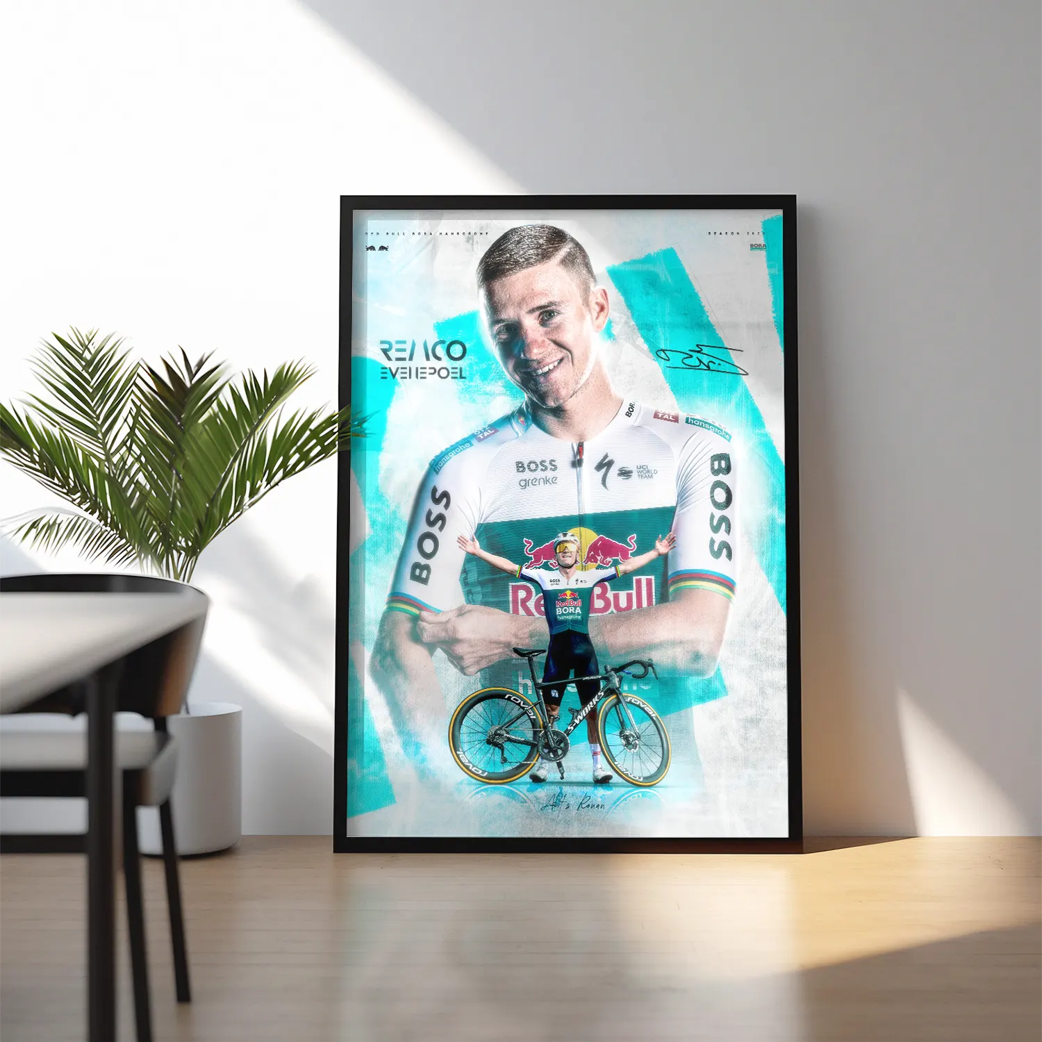 Poster Encadré - Remco Evenepoel ( RedBull - Bora Hansgrohe )