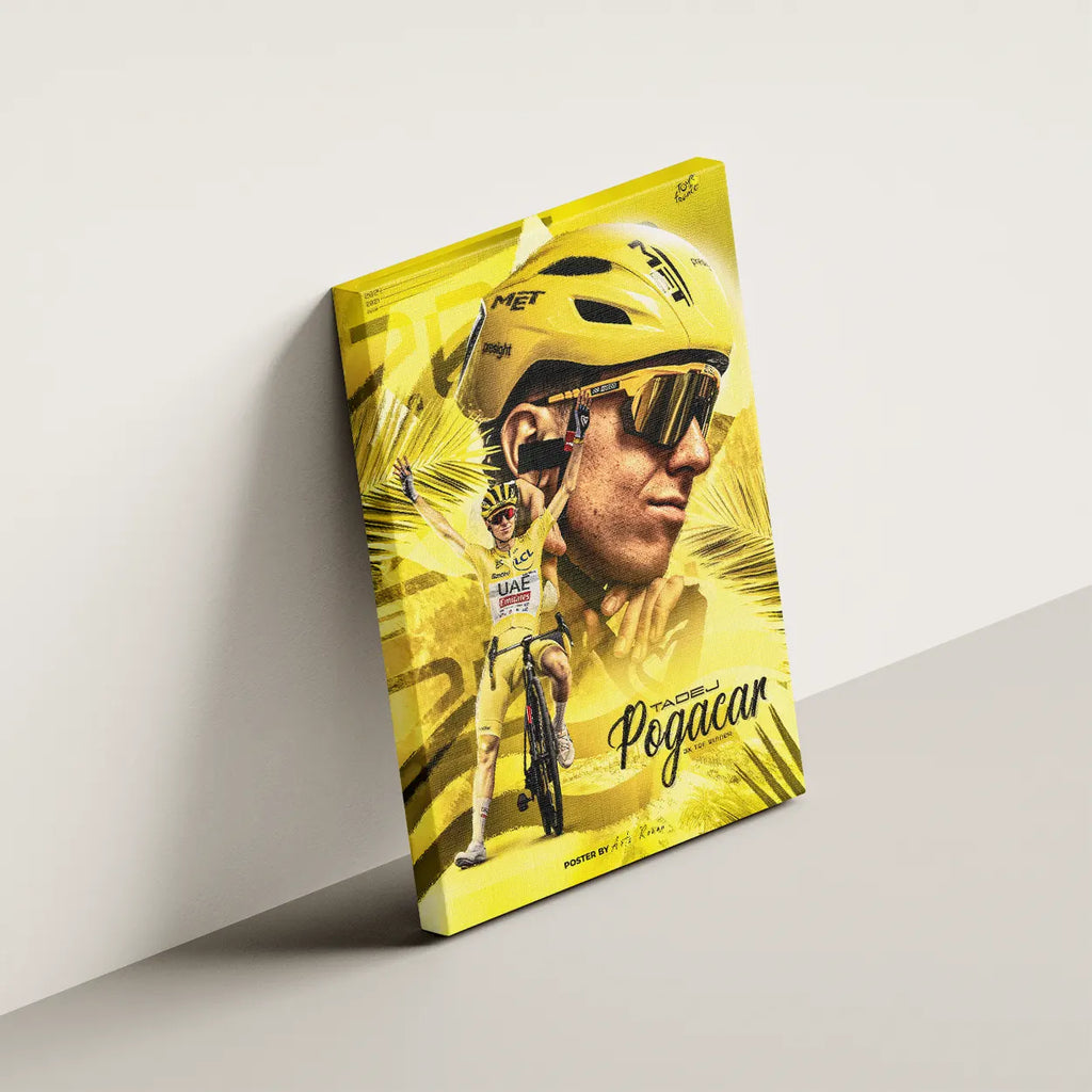Toile - Tadej Pogacar ( Édition Maillot Jaune )