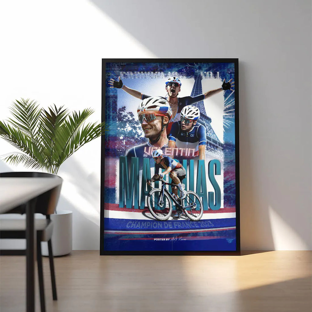 Poster Encadré - Valentin Madouas ( Champion de France 2023 )